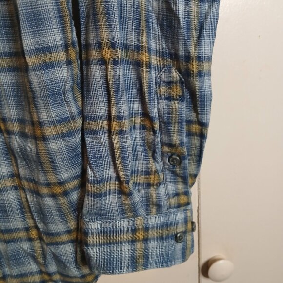 Carhartt Men's Relax Fit Large Tall Gray Plaid Shirt (0306A4) - Picture 4 of 8